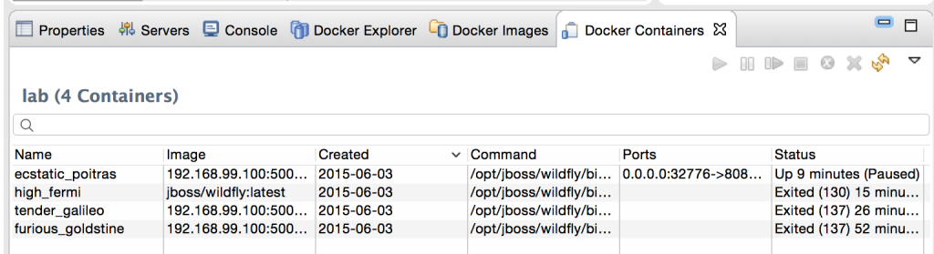 Docker Eclipse Tools