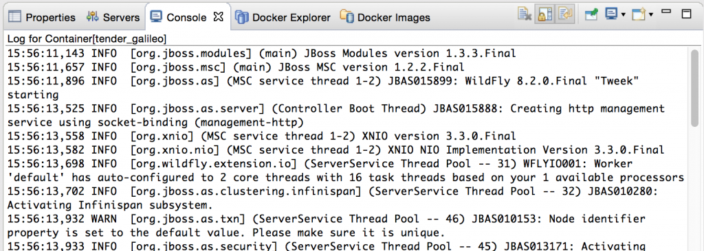 Docker Eclipse Tools