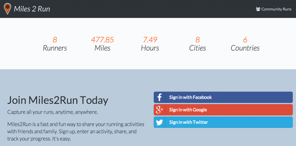 miles2run-landingpage