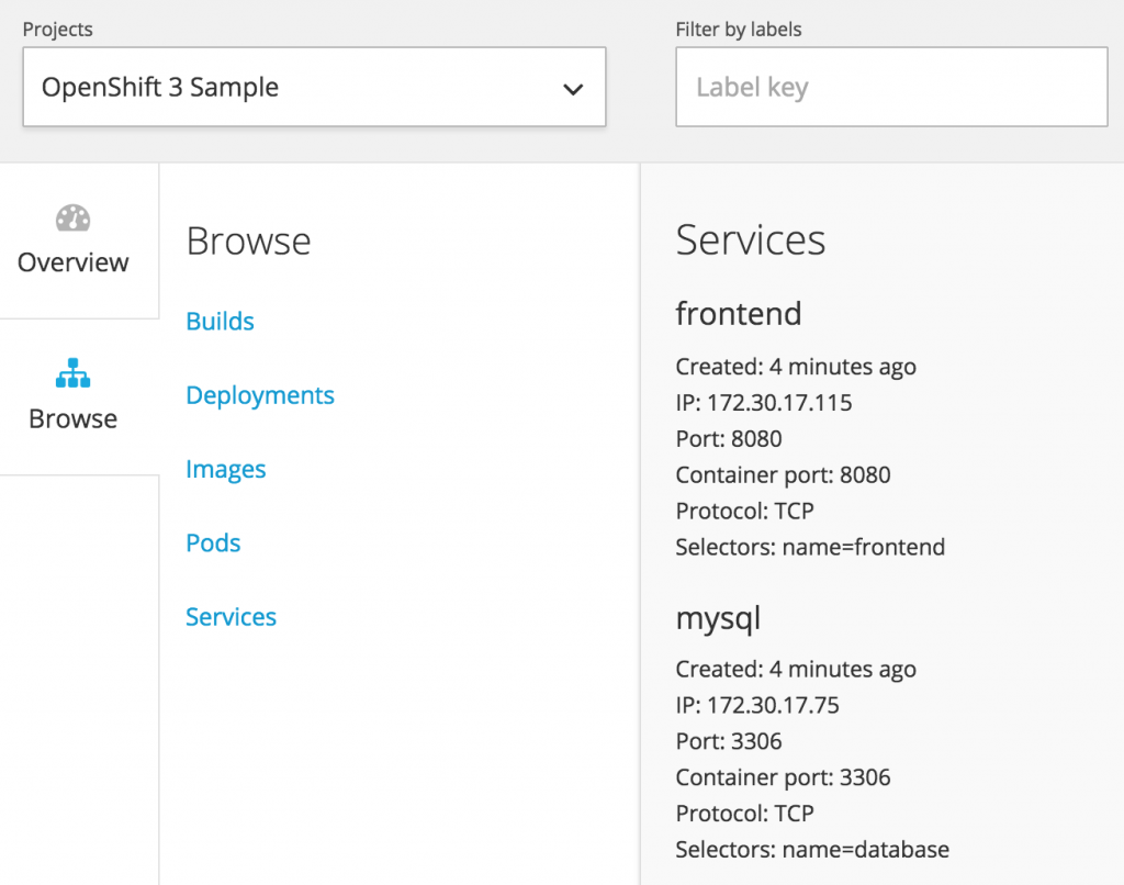 OpenShift v3 Java EE 7 Project Services