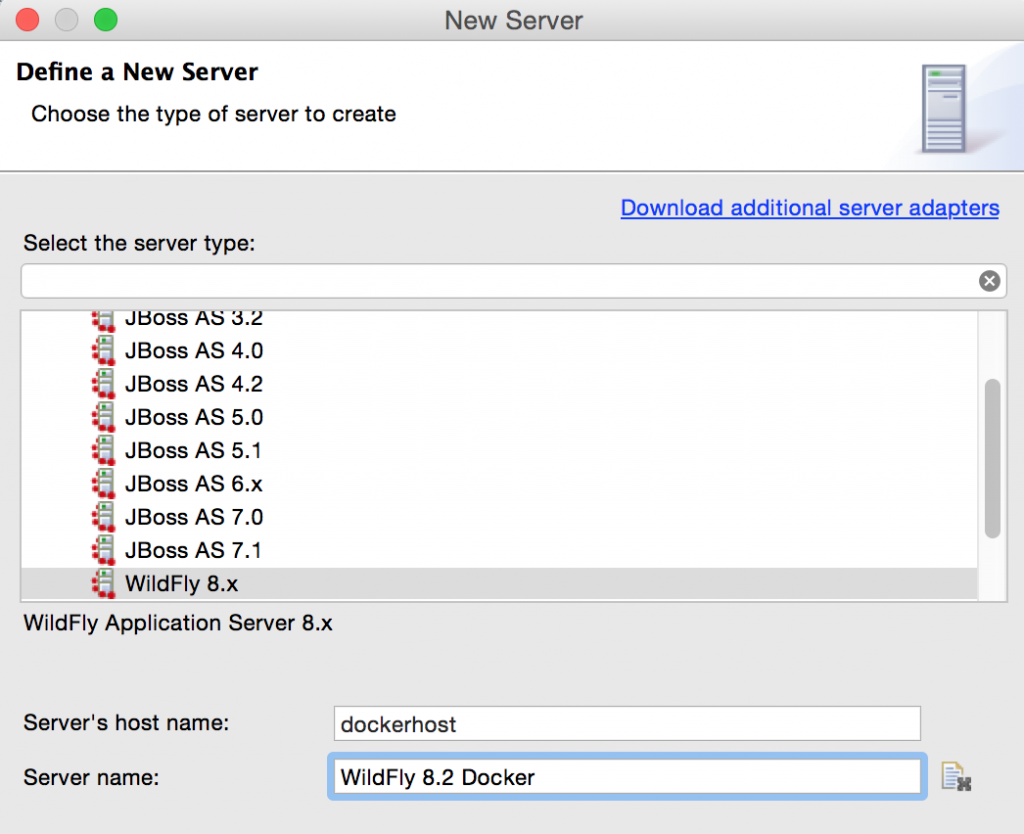 WildFly Docker Server Adapter