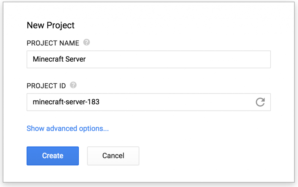 Create Project on Google Cloud 