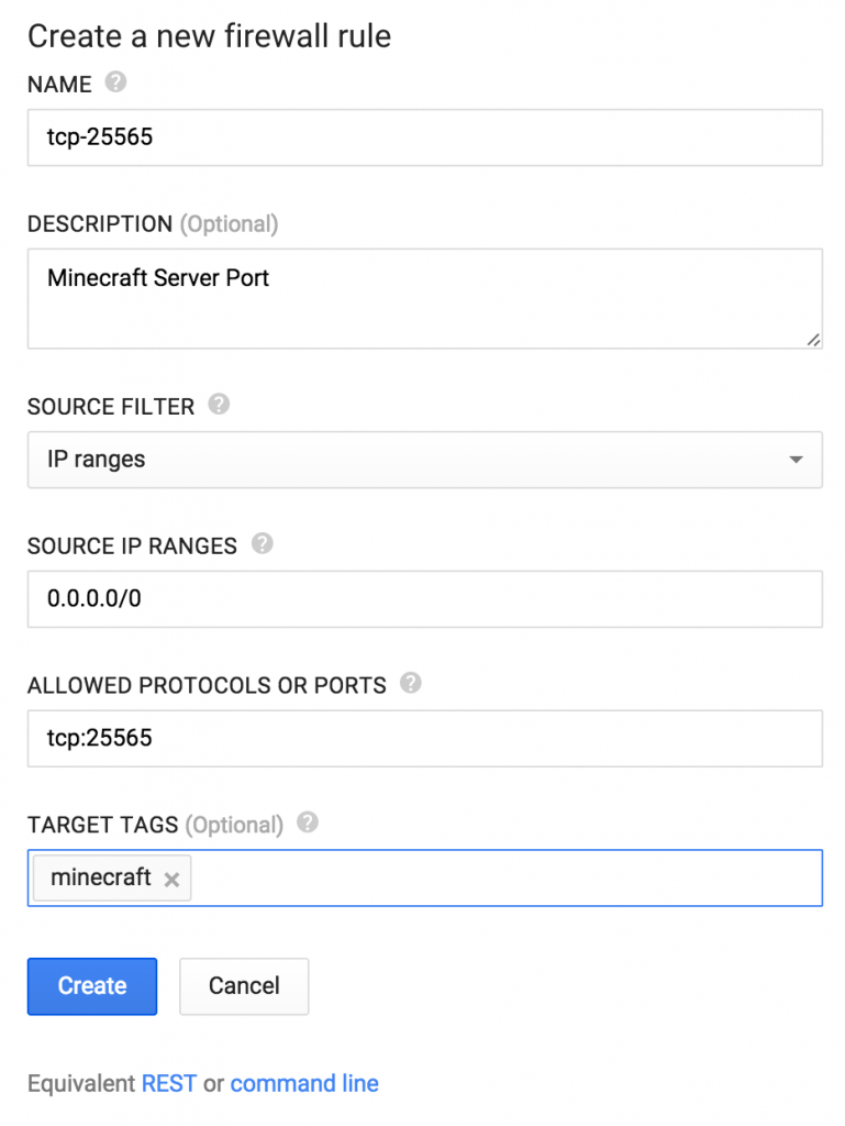 Google Cloud Firewall Rule