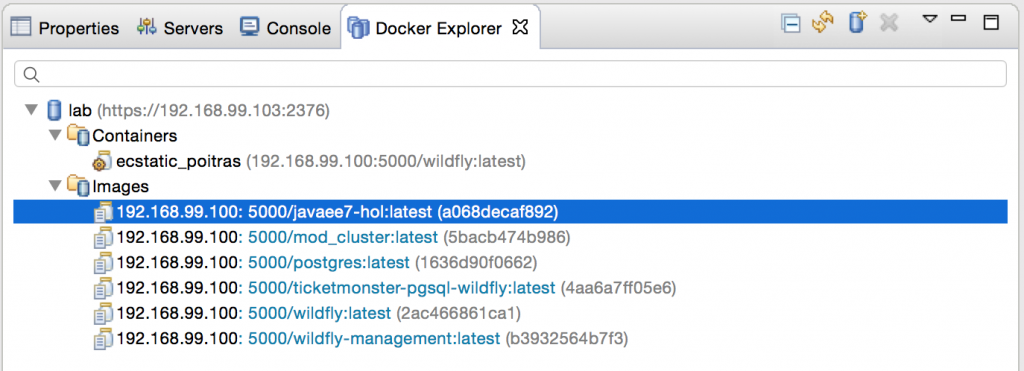 Docker Eclipse Tools