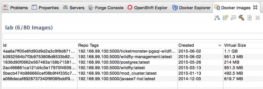 Docker Eclipse Tools